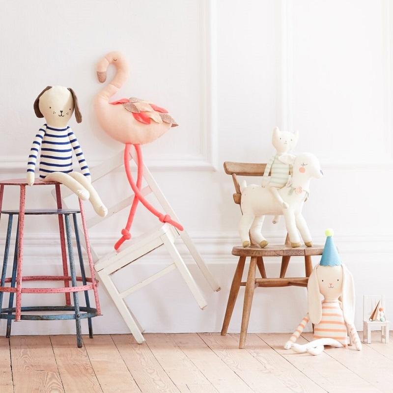 organic cotton knitted flamingo