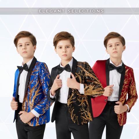 Blazing Sequin Boys Showman Suit Set