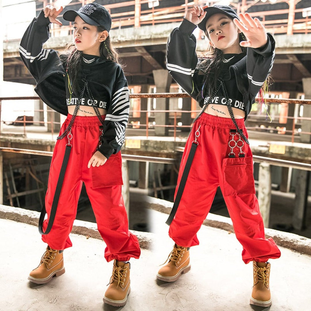 Hip-Hop and Jazz Girls Dance Fashion Clothing Set - Chubibi