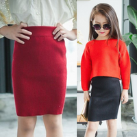 Ruched Style Stretchable Girls Casual Skirt
