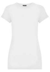 white bamboo contour tee