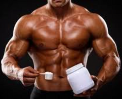Athlete with supplements