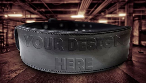 Tailored weightlifting belt, highlighting its customizable features designed to meet the unique specifications of each customer, providing a personalized and effective fitness accessory.