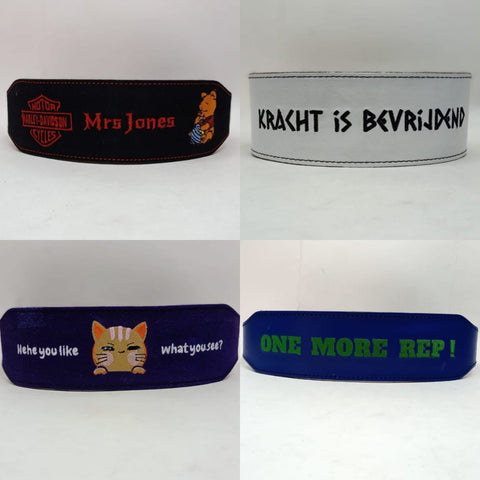 Personalised gym belts