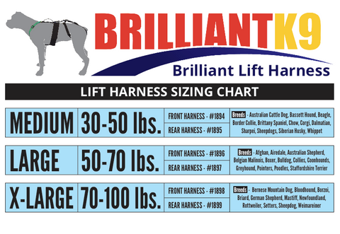 Brilliant k9 lift harness rear