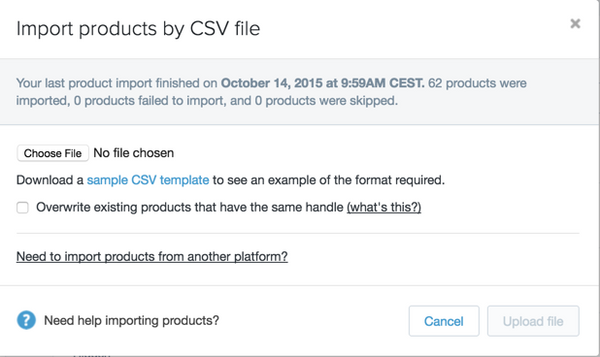 Shopify Tutorial: mit der Produkt-CSV tausende Produkte in Sekunden importieren