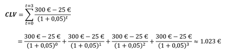 CLV berechnen Beispiel 2