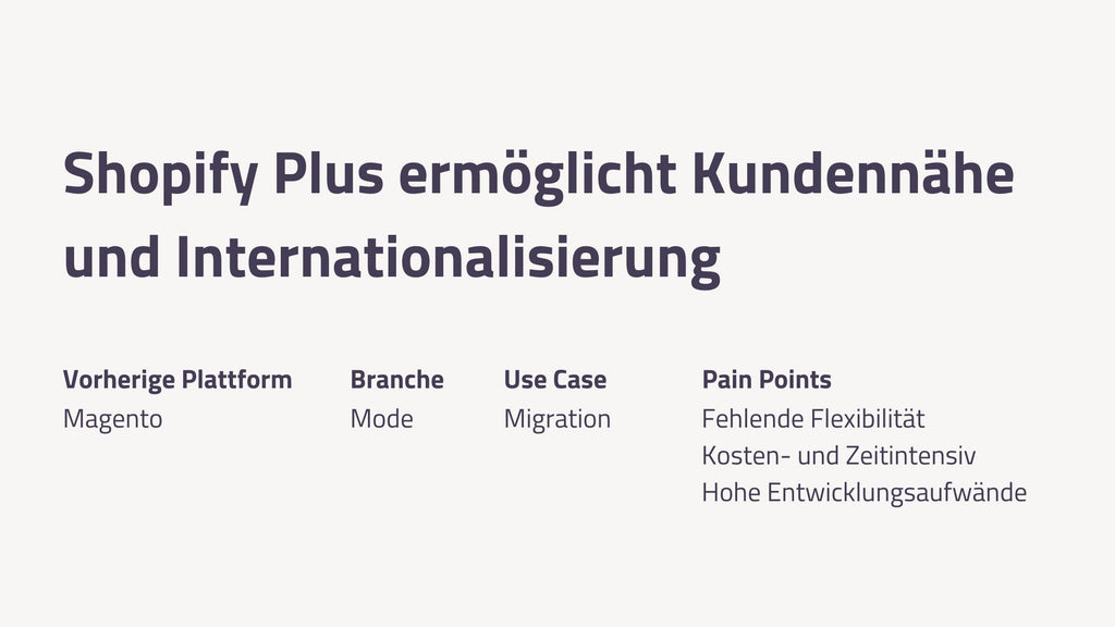 Shopify Plus ermöglicht Kundennähe und Internationalisierung