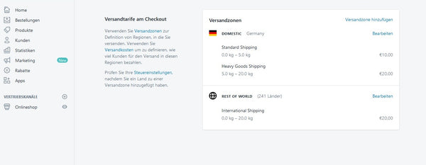 Versandkosten berechnen und bei Shopify einrichten - Eshop Guide