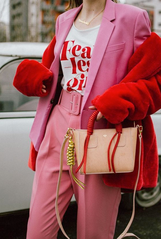 Street style pink and red