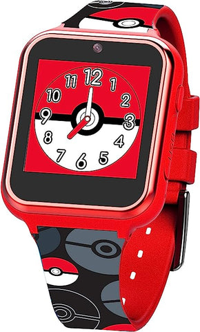 Accutime Kids Pokémon Pokeball Red Educational Touchscreen Smart Watch