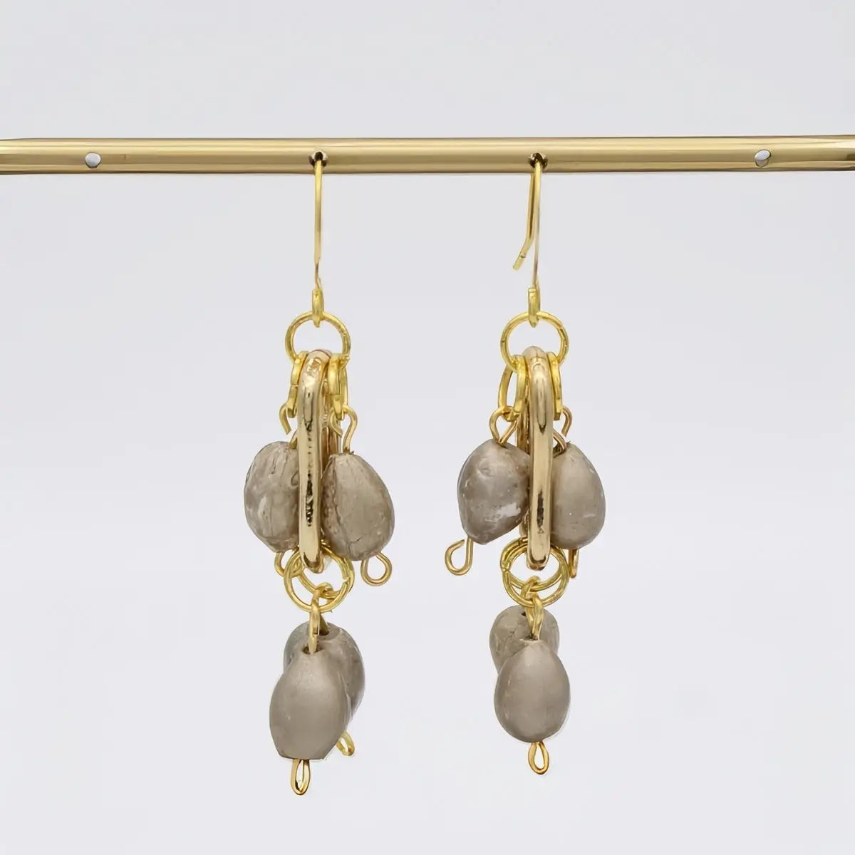 Gold Lunar Cascade Earring