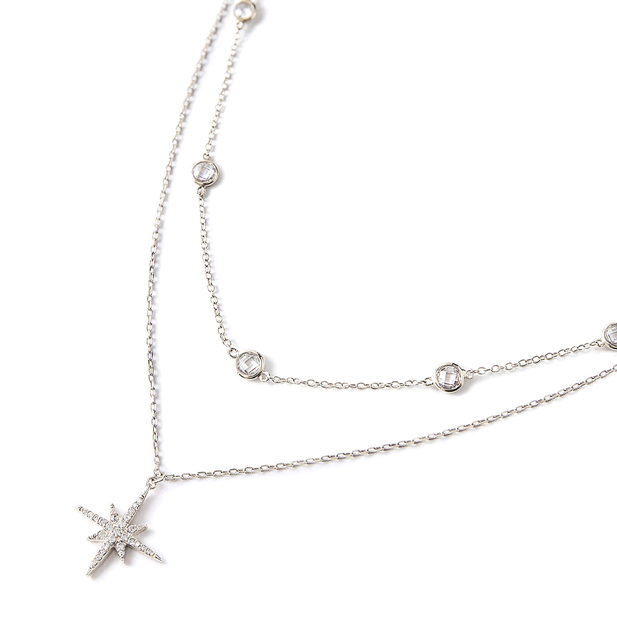 Celestial Star Choker Layered Necklace, Delicate Silver Jewelry – AMYO  Jewelry