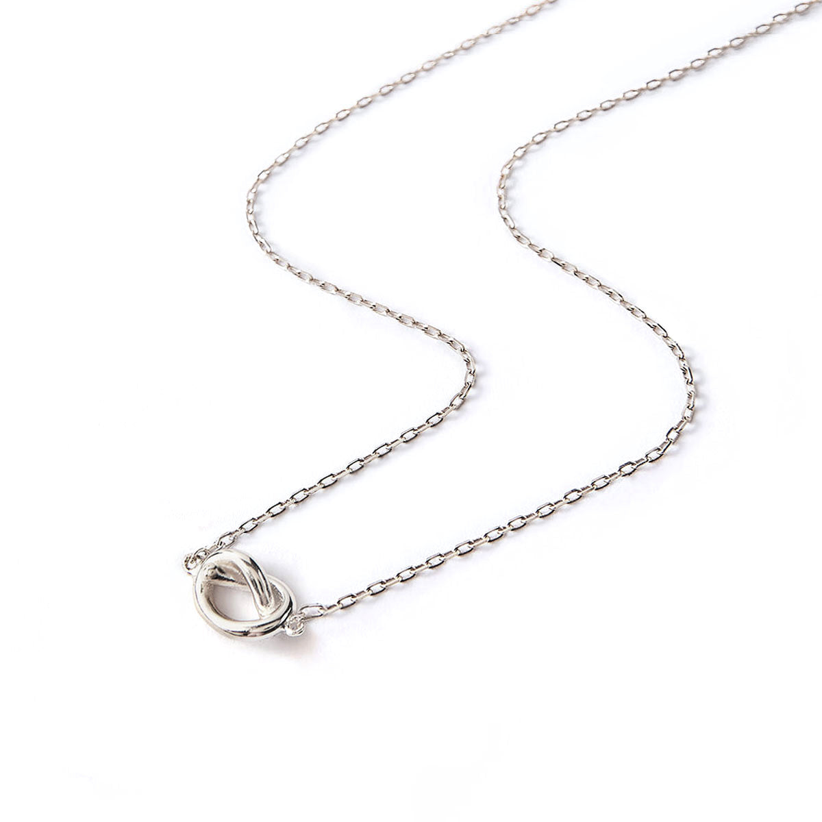 Sterling Silver Love Knot Dainty Necklace, Pendant Necklaces – AMYO Jewelry