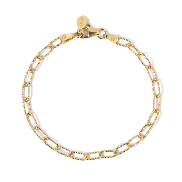 Chunky Thick Link Chain Bracelet, Stackable Gold bracelets