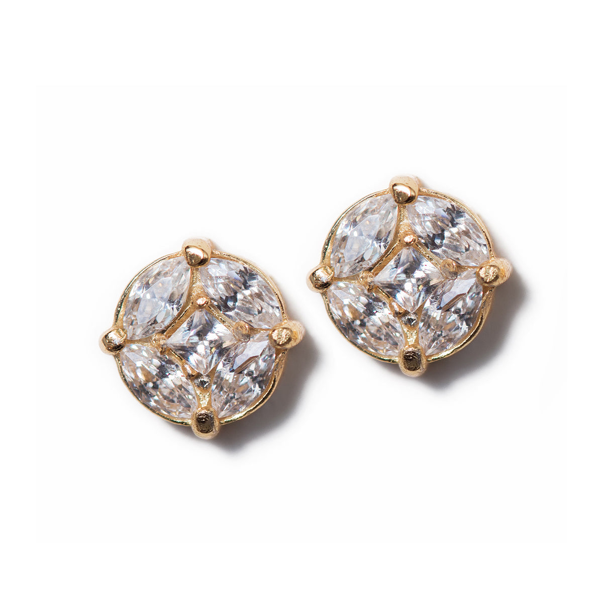 Delicate Dainty Minimalist Gold Stud Earrings, Gold-Vermeil Studs – AMY ...