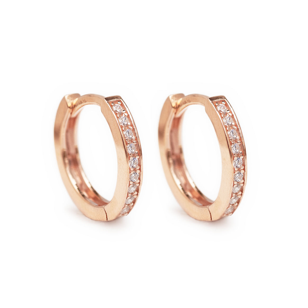 Huggie Hoop Earrings, Rose Gold Earrings, Mini Hoop – AMYO Jewelry