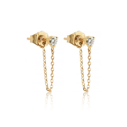Diamond Earrings, Stud Earrings, 14K Gold Earrings – AMYO Jewelry