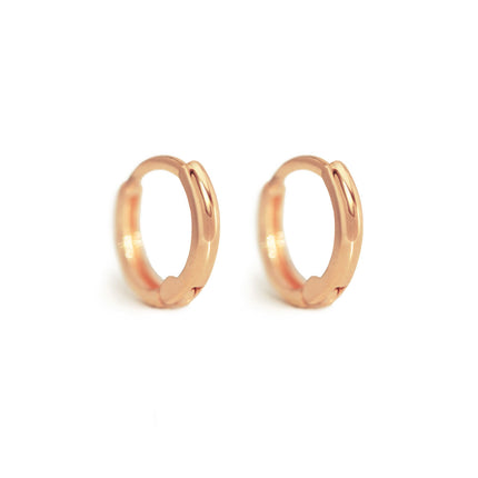 Huggie Hoop Earrings, Rose Gold Earrings, Mini Hoop – AMY O Jewelry