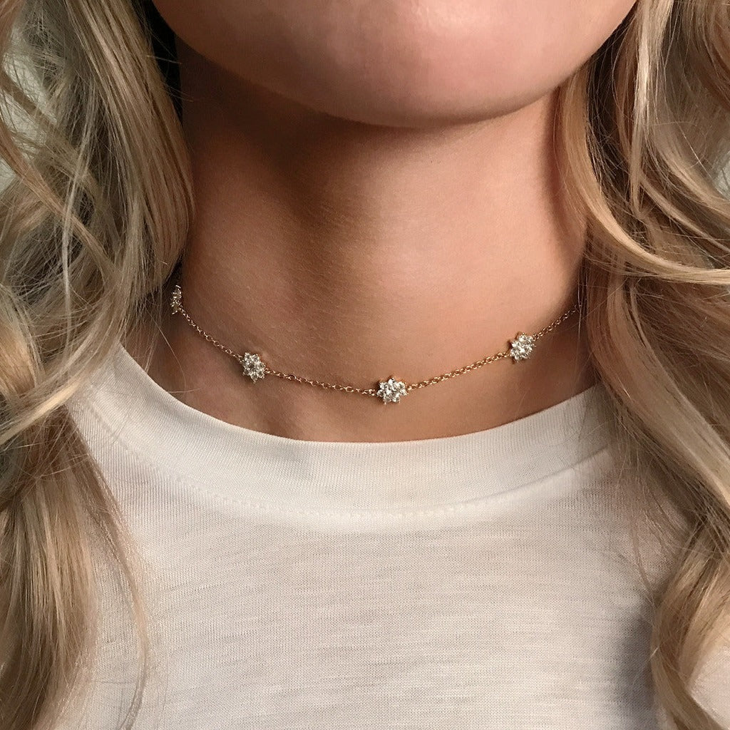 Gold Layering Choker Gold Crystal Choker Necklace | Amy AMYO Jewelry