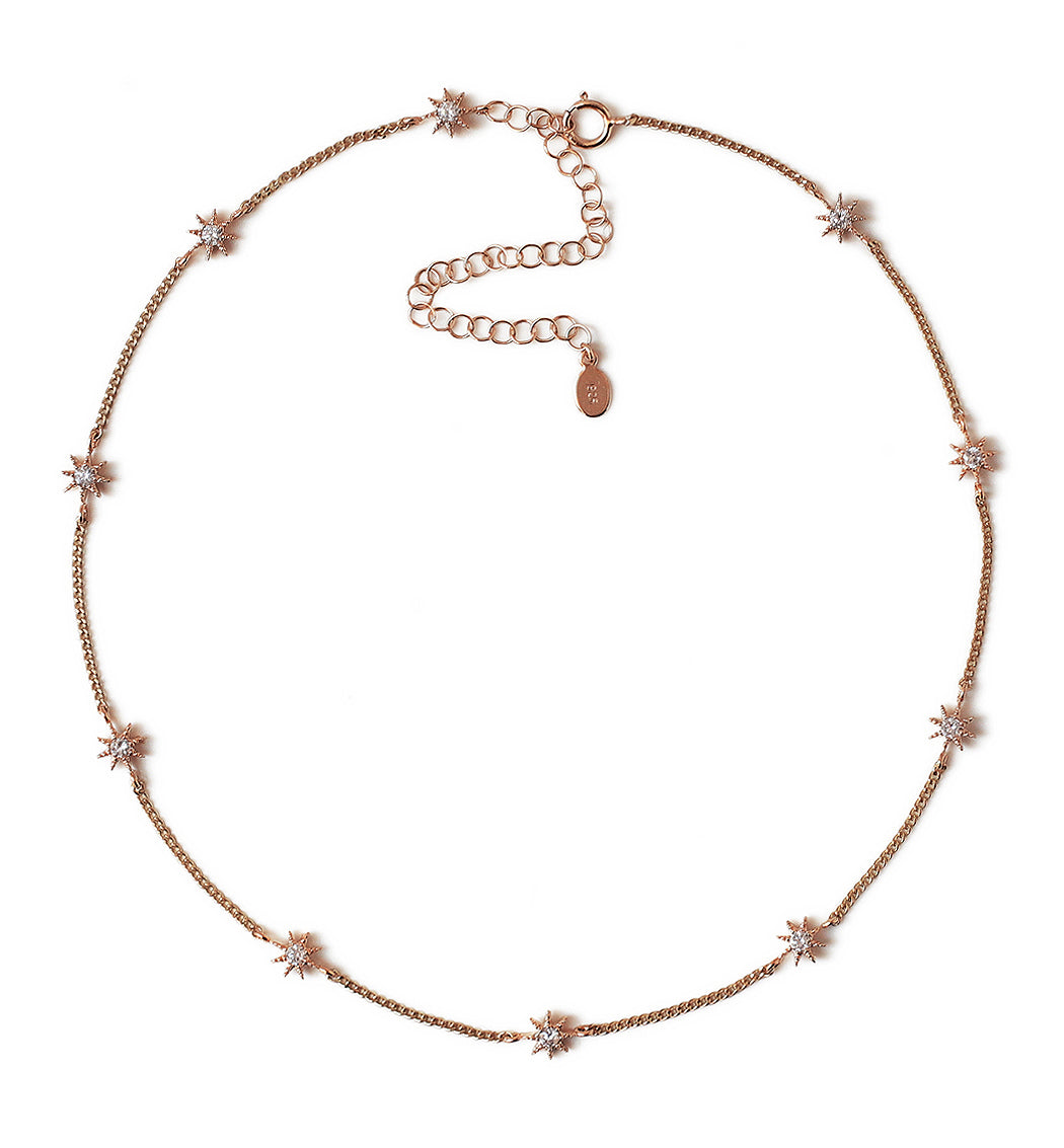 Starburst Rose Gold Choker Necklace For Women – AMYO Jewelry