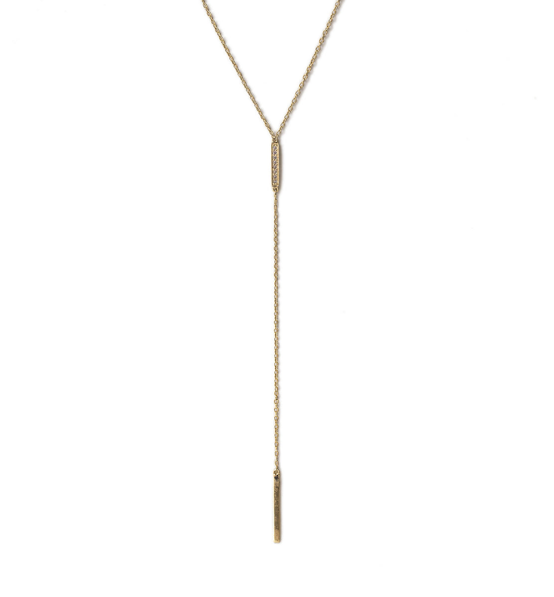 Gold Lariat Necklace | Gigi Gold Y Lariat Necklace Layered – AMYO Jewelry