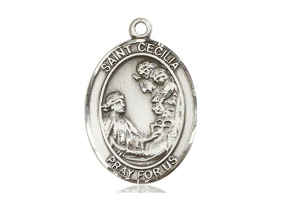 st cecilia medal sterling silver