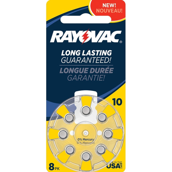 Rayovac Size 10 Zinc Air Hearing Aid Batteries 8 Pack Radioshack