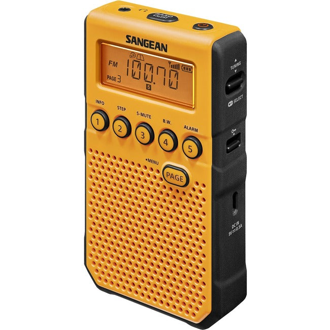 Image of Sangean DT-800YL AM/FM/NOAA Weather Alert Rugged Pocket Radio - Yellow