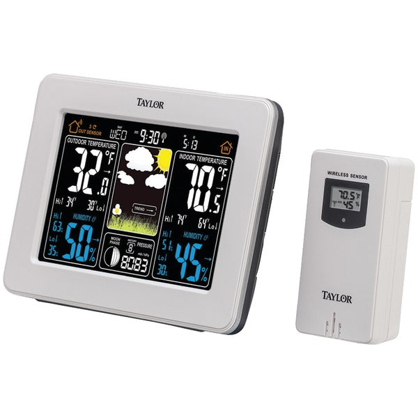 Download Taylor Digital Deluxe Color Weather Station Forecaster - RadioShack