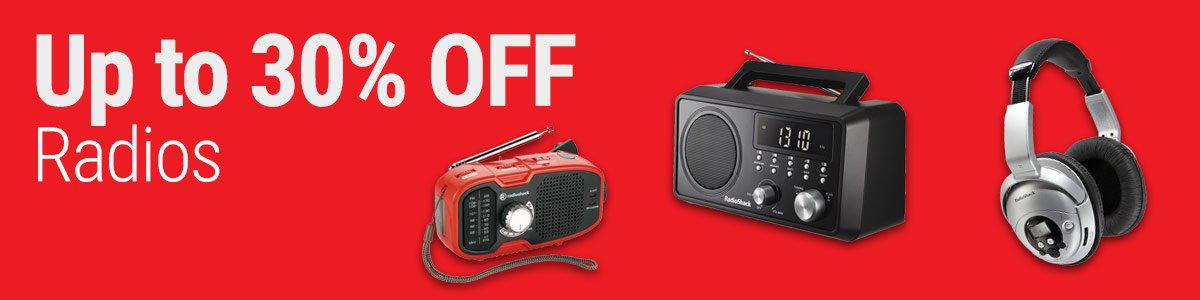Up to 30% OFF Radios