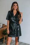 Collared Wrap Pocketed Short Sleeves Sleeves Short Dress