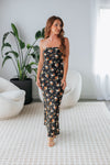 Strapless Polyester Floral Print Maxi Dress/Midi Dress