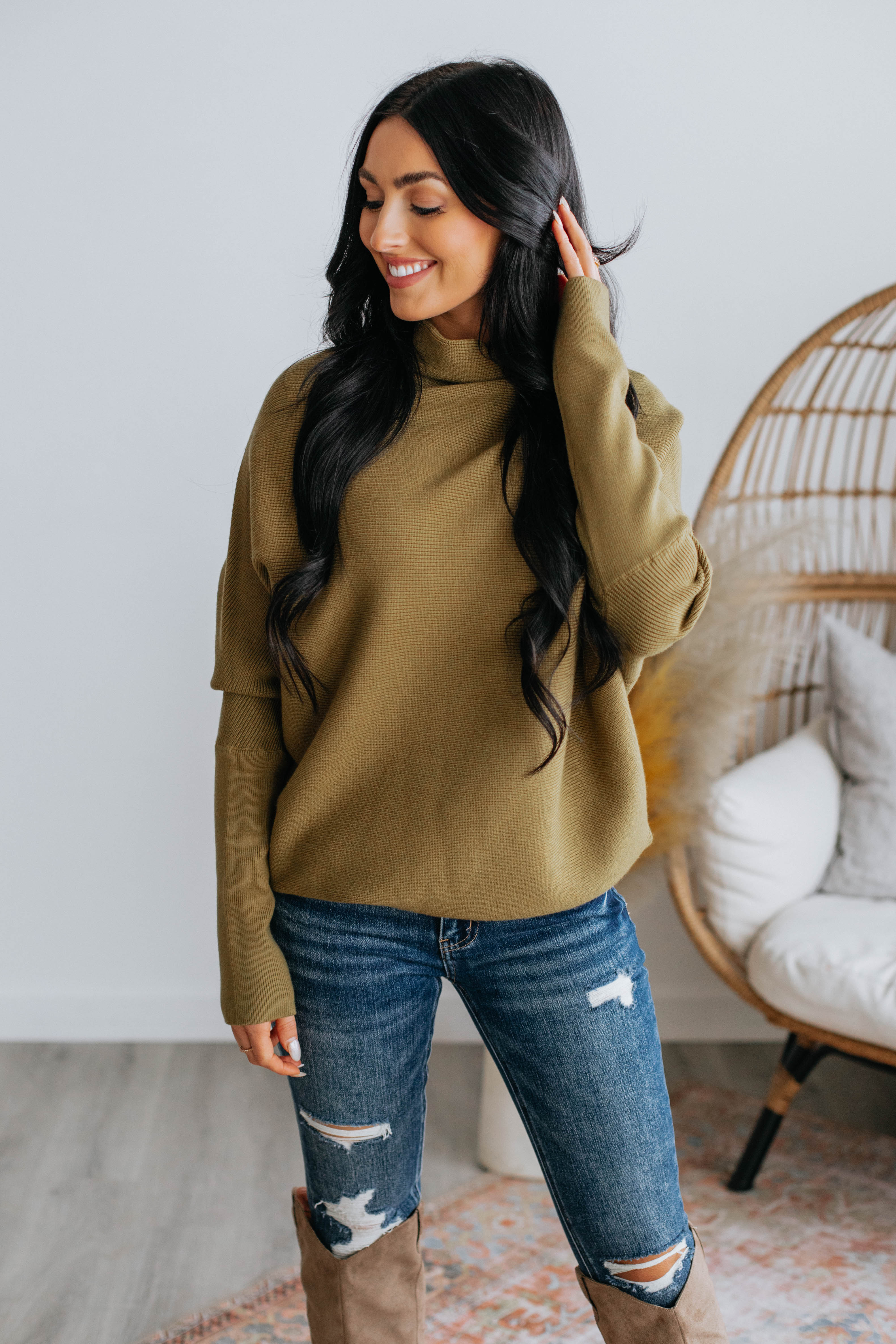 Image of Gretchen Dolman Sweater - Edamame