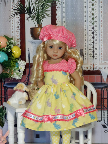 Easter Bunny - dress, hat, tights & shoes for Little Darling Doll ...