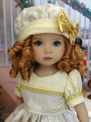 Golden Snow Fairy - dress, hat, tights & shoes for Little Darling Doll ...