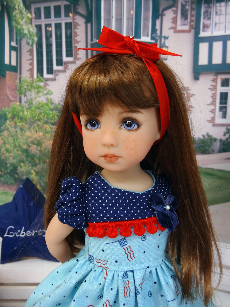 Independence Flag - dress, socks & shoes for Little Darling Doll or 33 ...