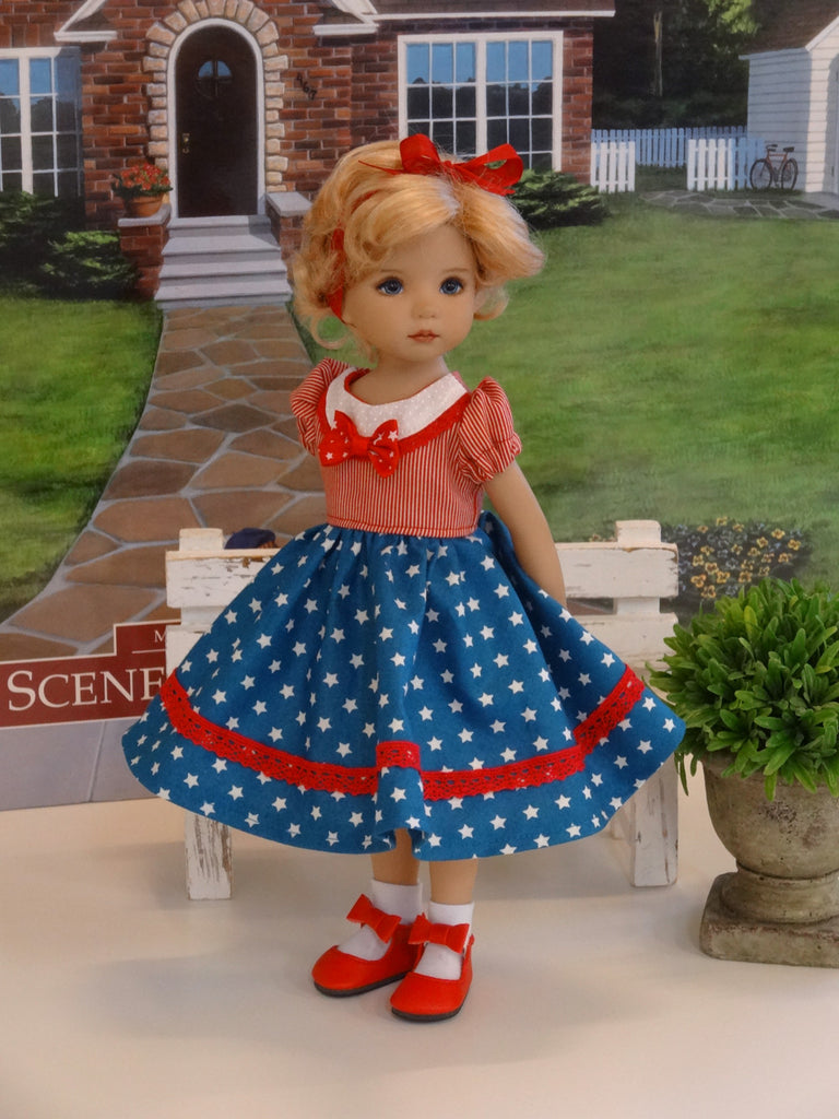 Stars & Stripes - dress, socks & shoes for Little Darling Doll ...