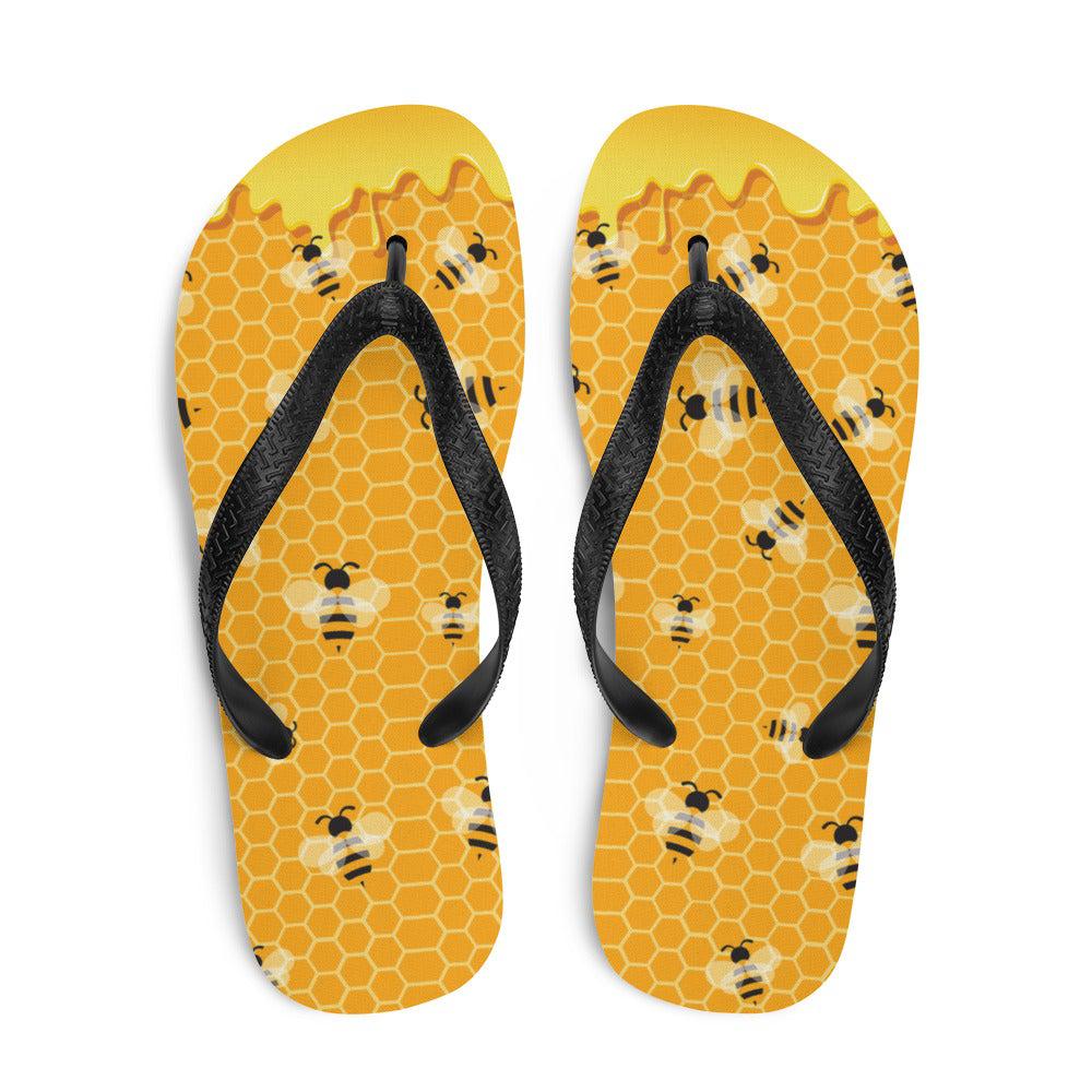 Download Honey Bee Sublimation Flip-Flops - UPKIWI