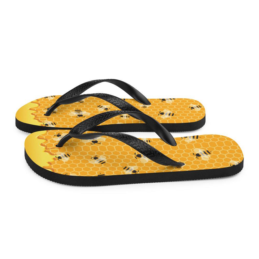 Download Honey Bee Sublimation Flip-Flops - UPKIWI