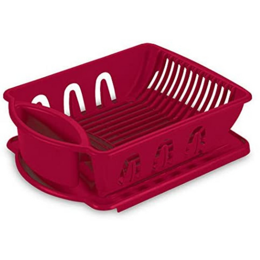 Stock N Wares Bamboo Dish Rack, Flat(0.44 Holder Width 13 Slots), Stylish  Low Profile Plate Stand, Dish Drying Rack, Cabinet Plate Stand, 15.31 Lx10