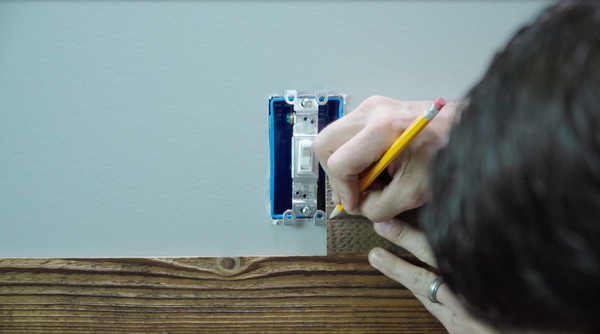 Installing Reclaimed Wood Planks Around Outlets and Light Switches