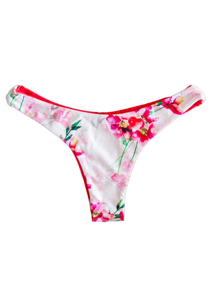 Cheeky swim floral red Reversible bottoms – Chance Loves