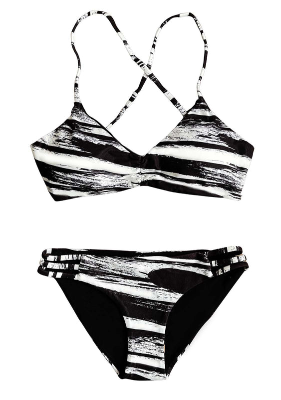 DRIFTWOOD - REVERSIBLE 2-Piece Girls Bikini SET Black+White | Chance ...