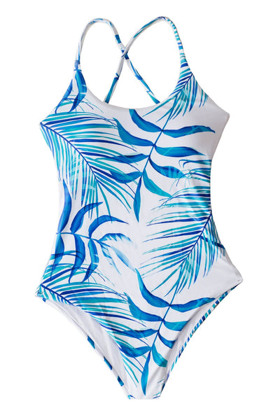 Juniors Girls Women's 1-Piece Padded Swimsuit for Tweens & Teens Blue ...