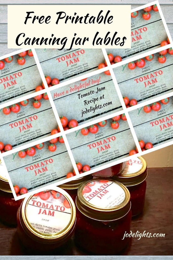 tomato jam canning labels