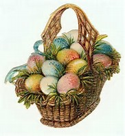 Eater Eggs in basket vintage