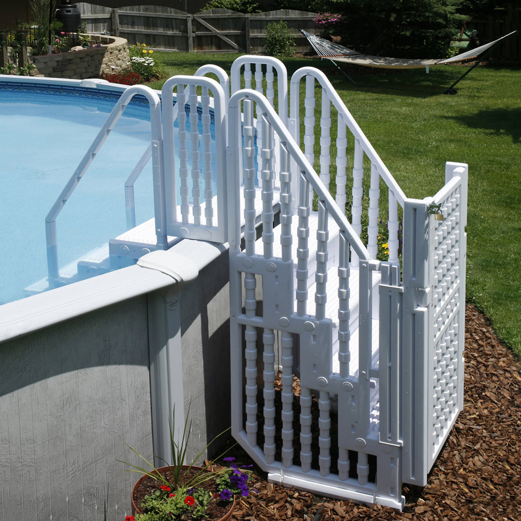 Easy Pool Step Entry System w/ Gate Blue Wave Products