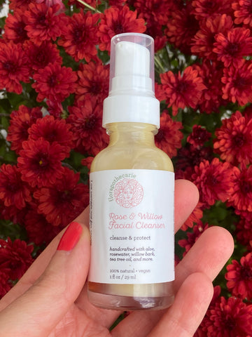 gentle rose and willow facial cleanser