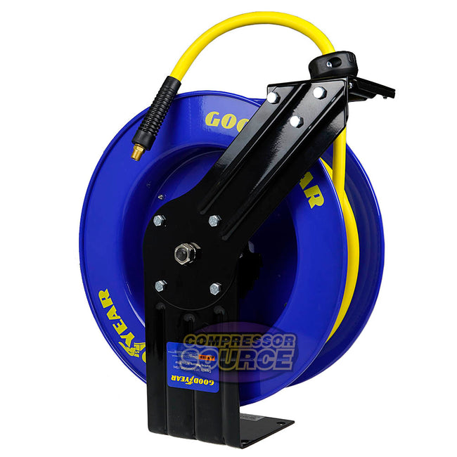 Campbell Hausfeld 3/8 in. x 50 ft. Hybrid Retractable Air Hose Reel in the Air  Compressor Hoses department at